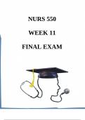 NURS 550 Week 11 Final Exam 2024