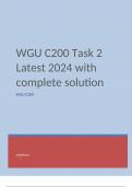 WGU C200 Task 2 Latest 2024 with complete solution