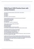 PAEA Psych EOR Practice Exam with correct Answers 100%