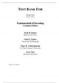 Test Bank For Fundamentals of Investing, Canadian Edition, 1st Edition by Scott B. Smart, Chad J. Zutter, Vijay K. Vishwakarma, Ayse Yuce Chapter 1-15