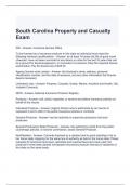 South Carolina Property and Casualty Exam with correct Answers