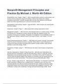 Nonprofit Management Principles and Practice By Michael J. Worth 4th Edition Exam Questions with correct Answers 2024.