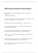 BRC2 Exam Questions And Answers