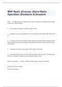  MSF Basic eCourse: About Basic Operation Questions & Answers