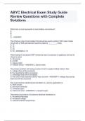 ABYC Electrical Exam Study Guide Review Questions with Complete Solutions 