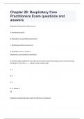 Chapter 28: Respiratory Care Practitioners Exam questions and answers