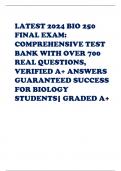 LATEST 2024 BIO 250 FINAL EXAM