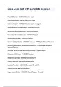 Drug Uses test with complete solution Propofol/Diprivan - ANSWER-Induction Agent Etomidate/Amidate - ANSWER-Induction Agent Ketamine/Ketalar - ANSWER-Induction Agent / Analgesic Succinylcholine Chloride/Quelicin - ANSWER-Paralytic Vecuronium Bromide/Norcu