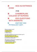 HESI A2 ENTRANCE EXAM  ANATOMY AND PHYSIOLOGY