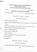 Operations Research Exam Question Papers for B.B.A Students