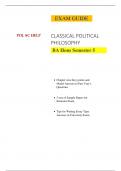  EXAM GUIDE POL SC HELP CLASSICAL POLITICAL PHILOSOPHY