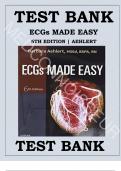 Test Bank for ECGs Made Easy 6th Edition by Barbara J Aehlert 