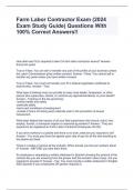 Farm Labor Contractor Exam (2024 Exam Study Guide) Questions With 100% Correct Answers!!