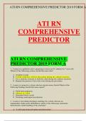 ATI RN COMPREHENSIVE PREDICTOR 2019 FORM A ATI RN COMPREHENSIVE PREDICTOR ATI RN COMPREHENSIVE PREDICTOR 2019 FORM A