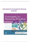 Test Bank - Concepts for Nursing Practice, 3rd Edition (Giddens, 2021), Chapter 1-57 | All Chapters