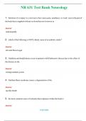 NR 631 Test Bank Neurology  (Latest 2024 / 2025) Questions & Answers with rationales