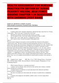 HEALTH ASSESSMENT FOR NURSING PRACTICE 7TH EDITION BY SUSAN FICKERTT WILSON, JEAN FORET GIDDENS CHAPTER 1-24 QUESTIONS WITH ANSWERS [TEST BANK] 