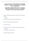 DAVIS ADVANTAGE FOR MATERNAL-NEWBORN  NURSING: CRITICAL COMPONENTS OF NURSING  CARE - 4TH EDITION CHAPTER 5: THE PSYCHO-SOCIAL-CULTURAL  ASPECTS OF PREGNANCY EXAM `& VERIFIED  ANSWERS | LATEST UPDATE | RATED 100%