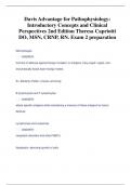 Davis Advantage for Pathophysiology:  Introductory Concepts and Clinical  Perspectives 2nd Edition Theresa Capriotti  DO, MSN, CRNP, RN. Exam 2 preparation