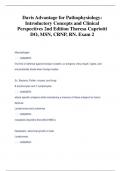 Davis Advantage for Pathophysiology:  Introductory Concepts and Clinical  Perspectives 2nd Edition Theresa Capriotti  DO, MSN, CRNP, RN. Exam 2
