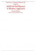 Instructor’s Solution Manual All  Chapters Artificial Intelligence A Modern Approach Fourth Edition Stuart J. Russell and Peter Norvig