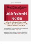 California ARF Administrator Study Guide Exam Questions (69 Terms) with Certified Solutions 2024-2025. Contains Terms like: The licensing agency shall conduct an inspection of a newly licensed facility within how many days of issuance of a license. - Answ