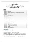 Samenvatting Klinische ontwikkelingspsychologie (202100061) deeltentamen 1