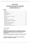 Samenvatting Klinische ontwikkelingspsychologie (202100061) deeltentamen 2