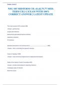 NSG 103 MIDTERM CH. 41,42,75,77 MED.  TERM CH.1-2 EXAM WITH 100%  CORRECT ANSWER | LATEST UPDATENSG 103 MIDTERM CH. 41,42,75,77 MED.  TERM CH.1-2 EXAM WITH 100%  CORRECT ANSWER | LATEST UPDATE