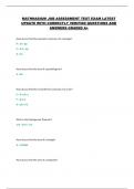 MATHNASIUM JOB ASSESSMENT TEST EXAM LATEST UPDATE WITH CORRECTLY VERIFIED QUESTIONS AND ANSWERS GRADED A+ 