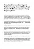 Ricci, Kyle & Carman: Maternity and Pediatric Nursing, Second Edition: PrepU; Chapter 11: Maternal Adaptation During Pregnancy Exam