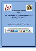 NR 442 Week 1 Community Health  Nursing Exam 1