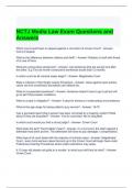 NCTJ Media Law Exam Questions and Answers