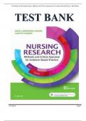 TEST BANK FOR NURSING RESEARCH METHODS AND CRITICAL APPRAISAL FOR EVIDENCE- BASED PRACTICE 9TH EDITION BY GERI LOBIONDO-WOOD, AND  JUDITH HABER