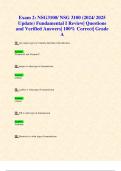 Exam 2: NSG3100/ NSG 3100 (2024/ 2025 Update) Fundamental I Review| Questions and Verified Answers| 100% Correct| Grade A