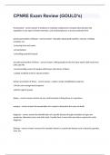 CPNRE Exam Review (GOULD's) questions & answers graded A+