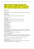 NR507- Advanced Pathophysiology Final Exam/Final Exam - NR507 / NR 507 (Latest 2023 / 2024) : Advanced Pathophysiology - Chamberlain