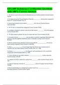 EPA 609 Technician Certification Questions with 100% Correct Answers 