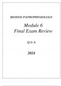 BIOD331 PATHOPHYSIOLOGY MODULE 6 NEURAL FUNCTION DISORDERS FINAL EXAM