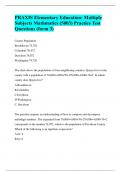 PRAXIS Elementary Education: Multiple Subjects Mathmatics (5003) Practice Test Questions (form 3)