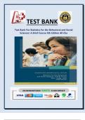 Test Bank For Statistics for the Behavioral and Social  Sciences: A Brief Course 6th Edition