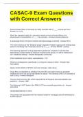 CASAC-9 Exam Questions with Correct Answers