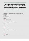 Bontrager Chapter 9 Self Test: L-spine  Sacrum Coccyx Exam | Questions & 100%  Correct Answers (Verified) | Latest Update  | Grade A+ 