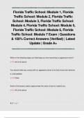 Florida Traffic School: Module 1, Florida  Traffic School: Module 2, Florida Traffic  School: Module 3, Florida Traffic School:  Module 4, Florida Traffic School: Module 5,  Florida Traffic School: Module 6, Florida  Traffic School: Module 7 Exam | Questi