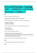 PCA/CFSS Worker Training 100% VERIFIED ANSWERS  2024/2025 CORRECT RATED A++ 