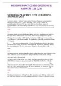 MEDSURG PRACTICE HESI QUESTIONS ANSWERS 2024.