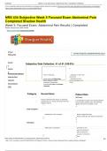 NRS 434 Subjective Week 5 Focused Exam Abdominal Pain Completed Shadow Health Week 5: Focused Exam: Abdominal Pain Results | Completed Health Assessment, NRS-434VN