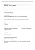 REHS Wastewater questions with answers graded A+