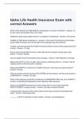 Idaho Life Health Insurance Exam with correct Answers