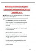 NR 548 EXAM STUDY GUIDE WEEK 1-8 (Psychiatric  Assessment Mental Health Nurse Practitioner) 2024-2025  CHAMBERLAIN COLLEGE.